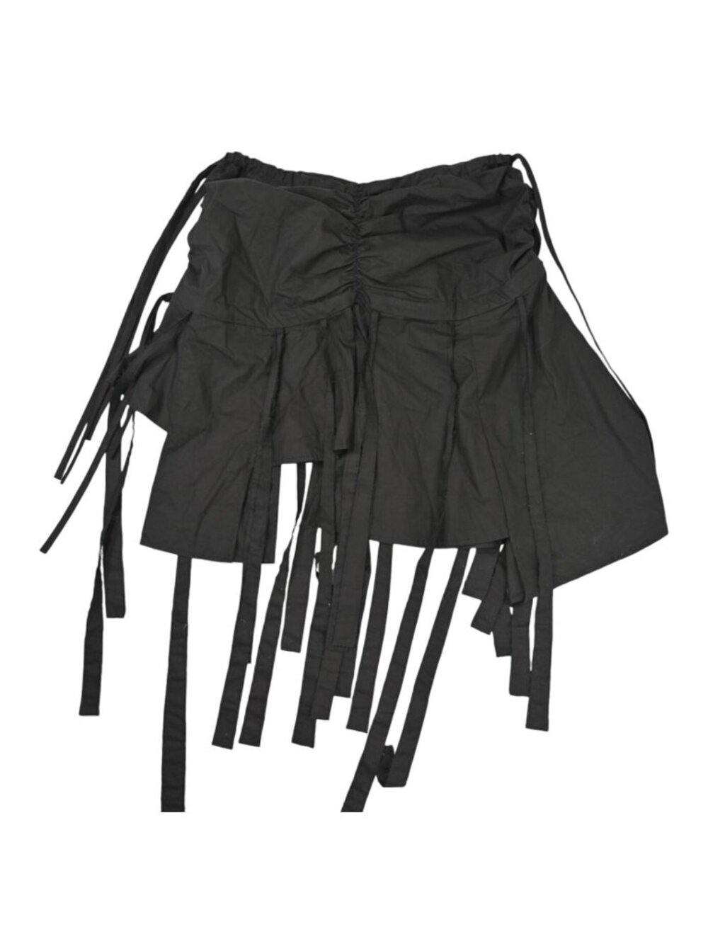 YEEL Unbalance Tassel Skirt in Black